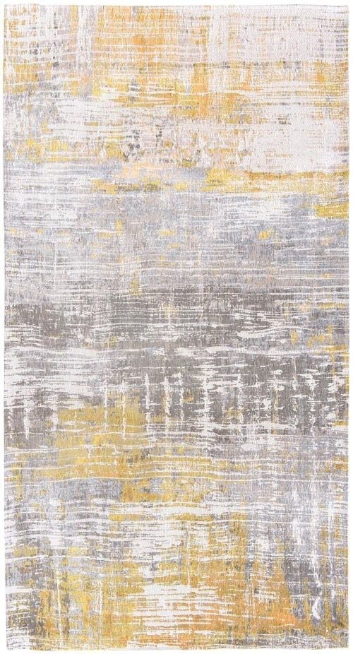 Alfombra Streaks con colores Pantone 2021 gris y amarillo Westwing