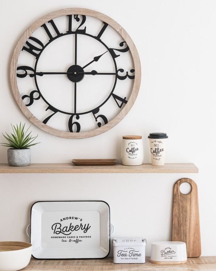 Reloj bicolor grande para colgar en la pared, Maisons du Monde