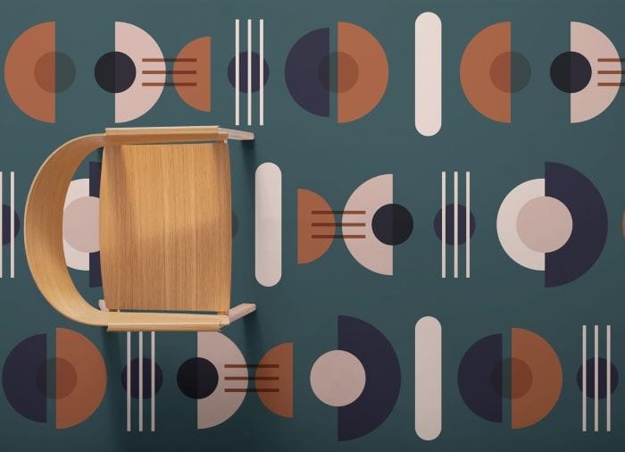 Diseño del suelo estilo Hartwig con silla de madera