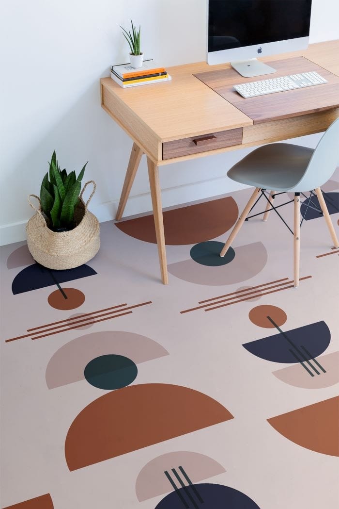 Diseño de suelo al estilo Itten moderno y contemporáneo