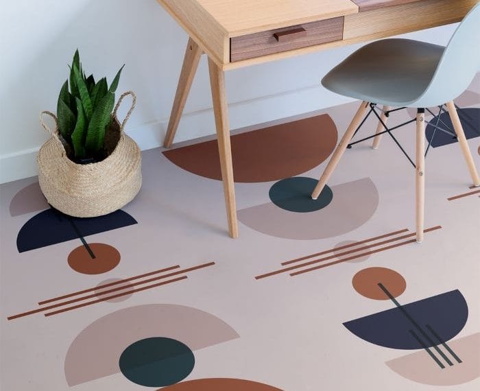 Diseño de suelo al estilo Itten moderno y contemporáneo