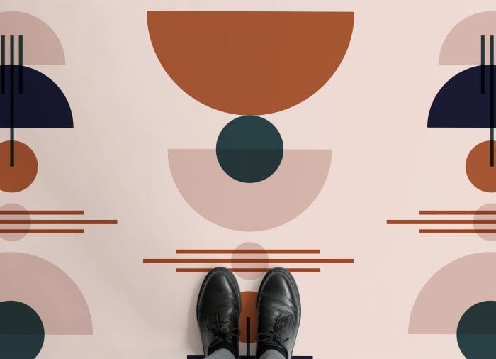 Diseño de un suelo Itten con zapatos