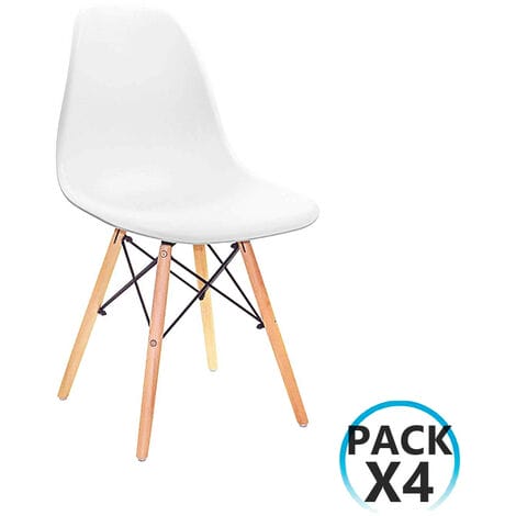 4 sillas de estilo nórdico en rebajas en ManoMano