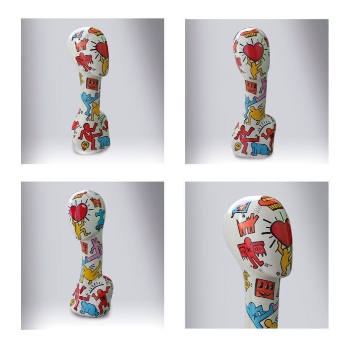 Busto al estilo Keith Haring