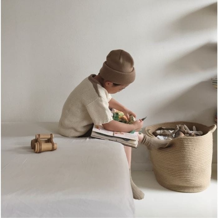 Prismáticos de madera como juguete para los niños