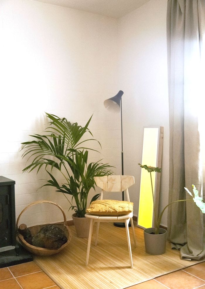 Colorterapia en color amarillo para decoración interior