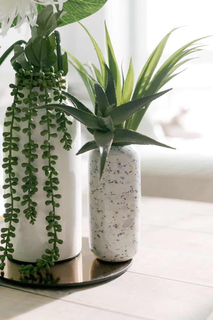 Colorterapia decoración interior en color verde con plantas