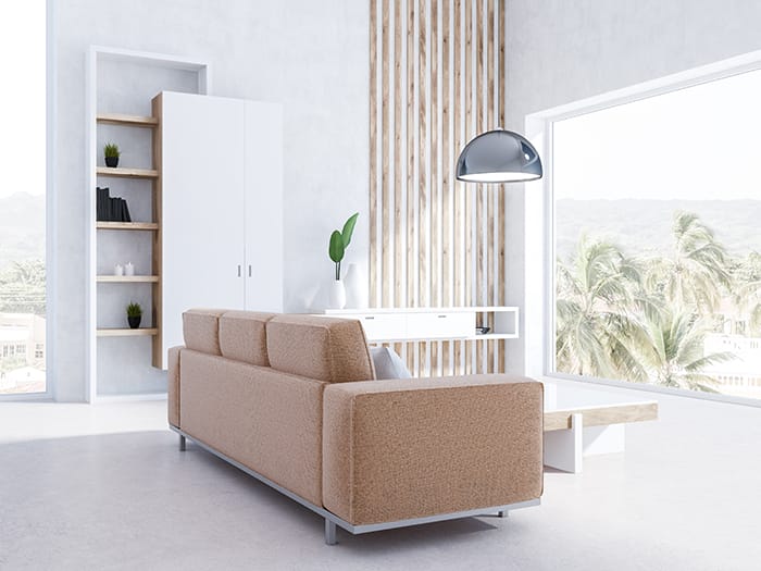 Salón luminoso muebles robotizados