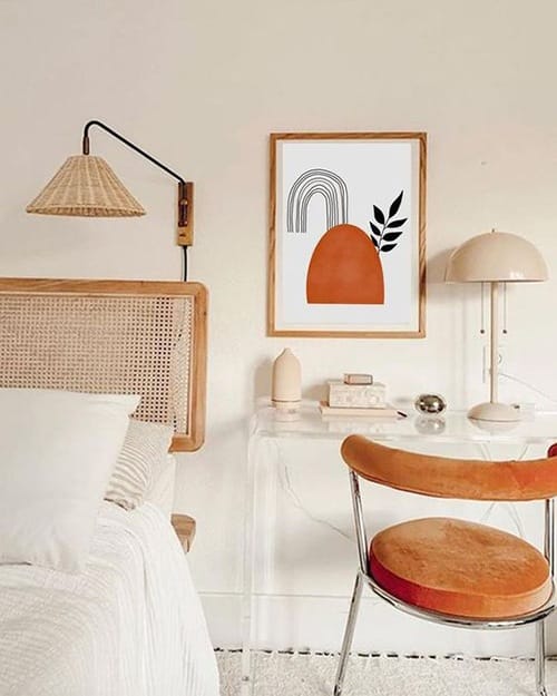 Mesa de noche de metacrilato transparente