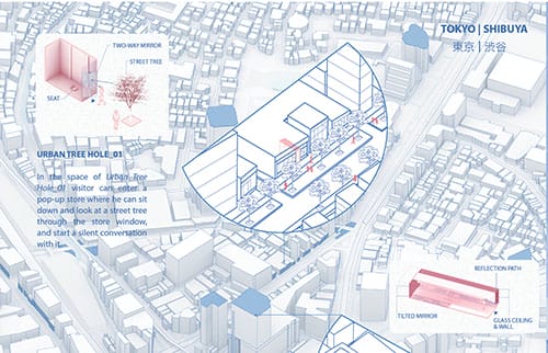 Proyecto Cohousing Urban Tree Hole en Tokio