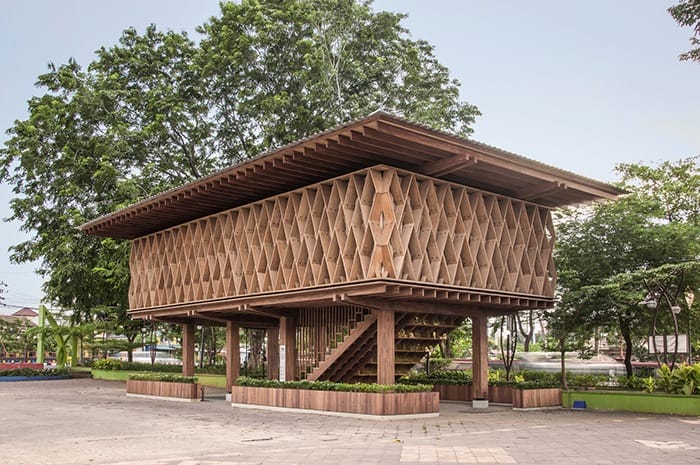 Ganador concurso arquitectónico ArchDaily 2021 vista exterior librería