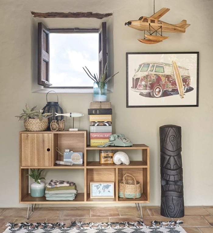 biblioteca estilo vintage de Maisons du Monde