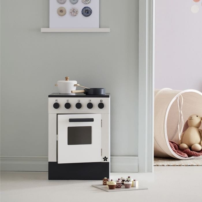 Cocina de madera para jugar los niños