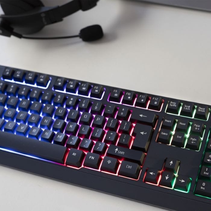 Teclado para jugar en el ordenador con luces LED, regalo para San Valentín