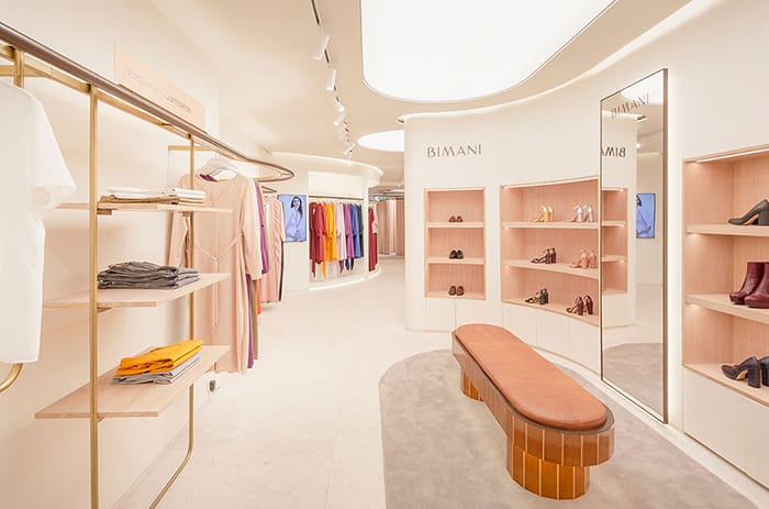 diseño tienda ropa rosa