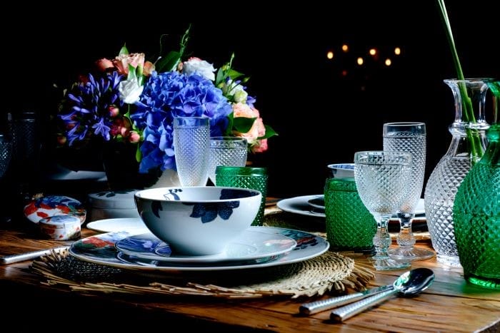 Detalle pieza Duality para decorar una mesa primaveral