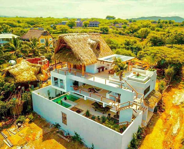 Vista aérea casa Alegría Airbnb México