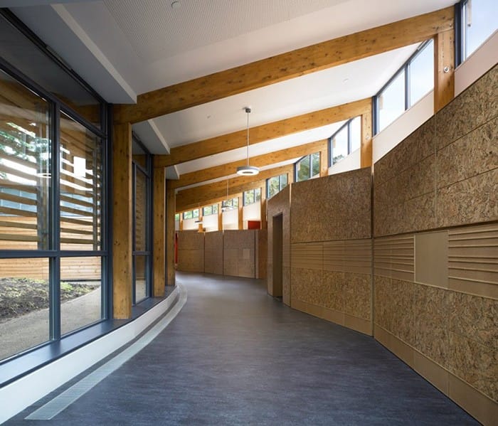 Proyecto Hazelwood School por Alan Dunlop Architects vista desde el interior
