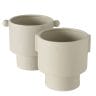 maceteros artesanales color greige