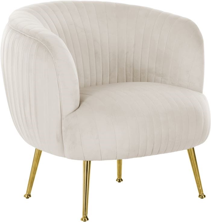 sillón de terciopelo color greige