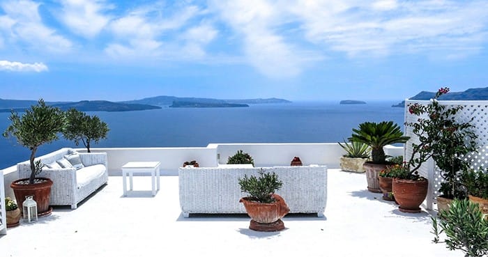 terraza frente al mar