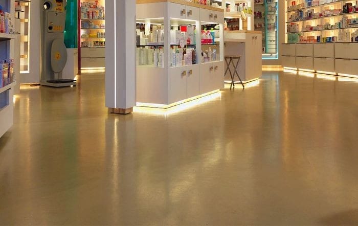 Microcemento, tipo de pavimento interior para una tienda, de Bobeton