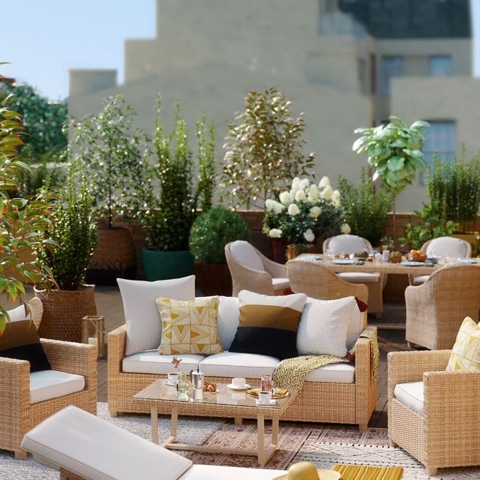 muebles para jardín serie medena de leroy merlin