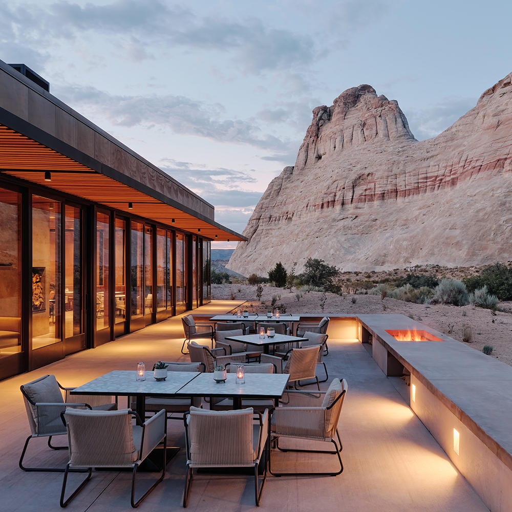 comedor exterior amangiri