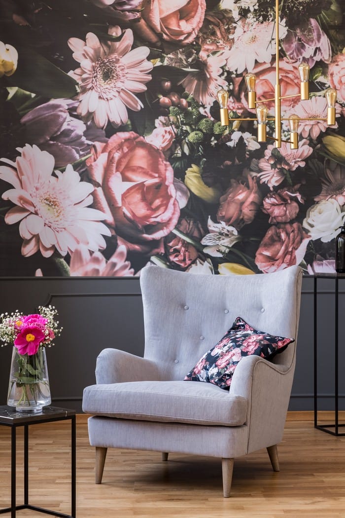 Papel print de estampado floral