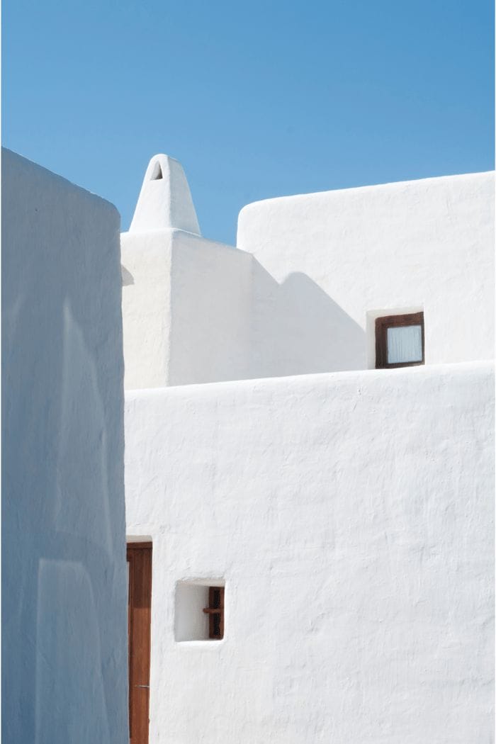 fachada casa ibicenca pared encalada