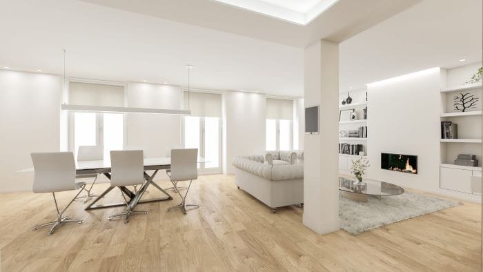 Interior de una casa pasiva en San Sebastián