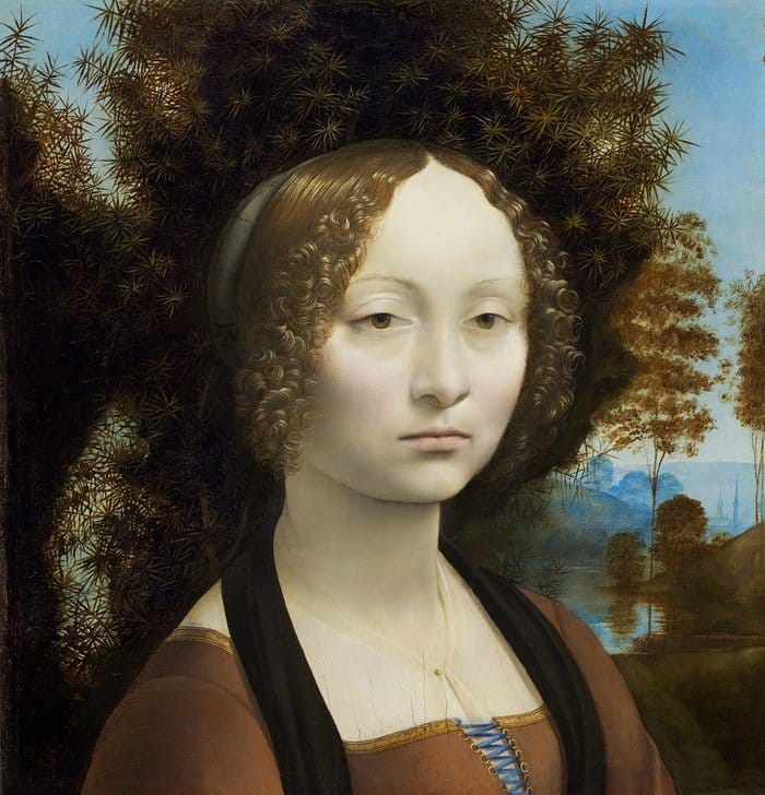 Obra de Da Vinci Retrato de Ginebra de Benci