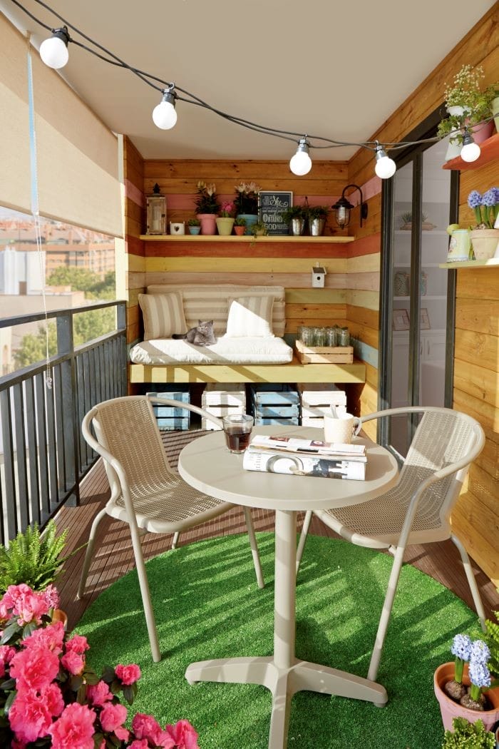 barbacoas en una terraza