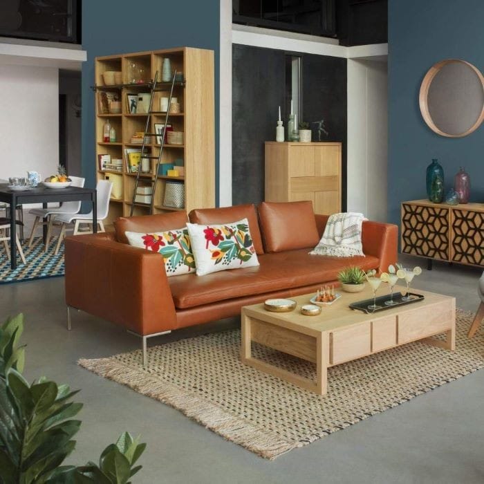 sofá de piel vintage Habitat