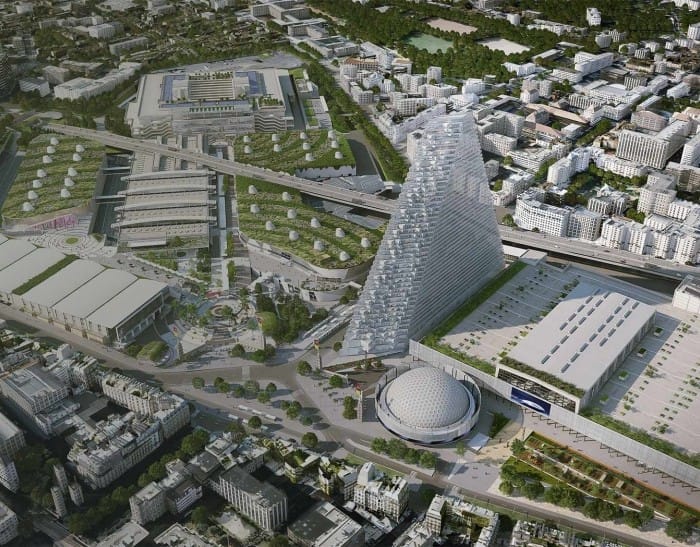 rascacielos triangular cristal