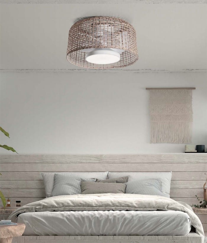 dormitorio ventilador lampara sin aspas