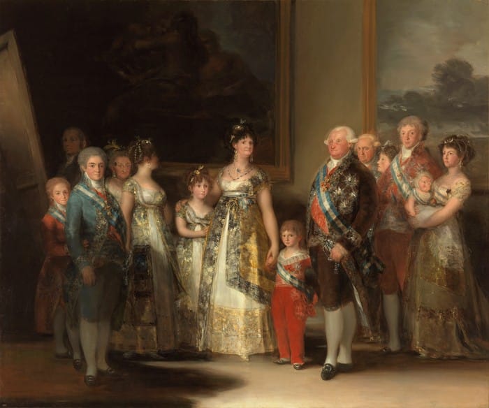 Obra pictórica Familia de Carlos IV de Goya arte figurativo