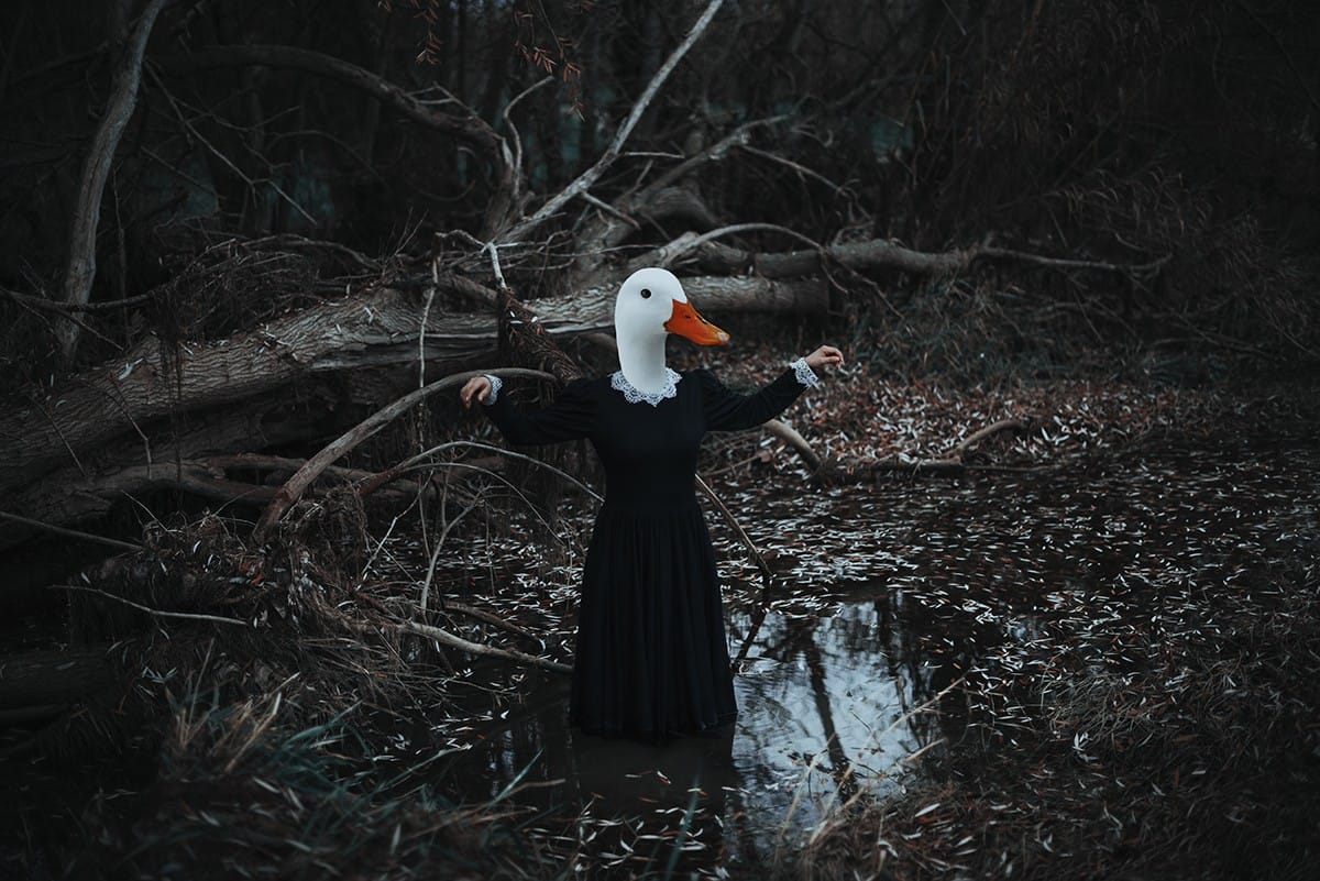 persona cabeza de ganso