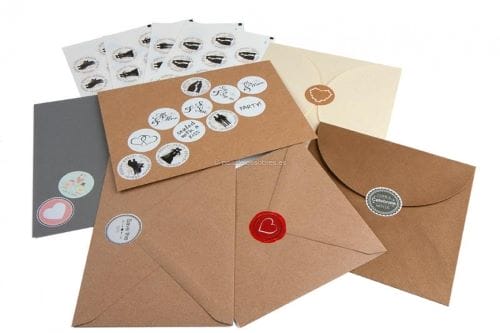 diferentes cierres para sobres de bodas