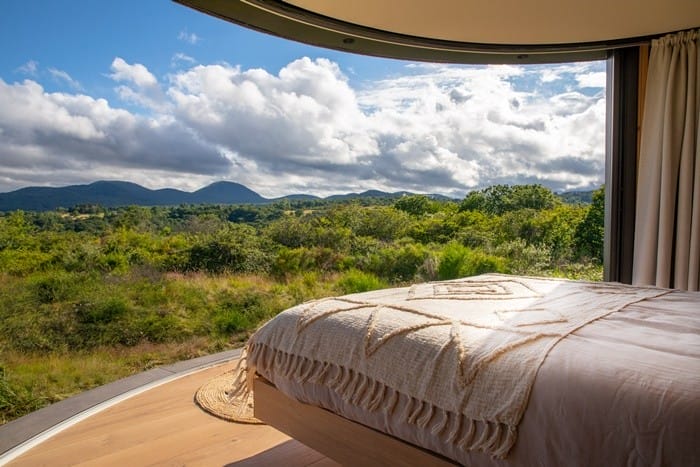 cama vistas naturaleza nubes