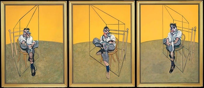 Obra pictórica Los tres estudios de Lucian Freud de Francis Bacon