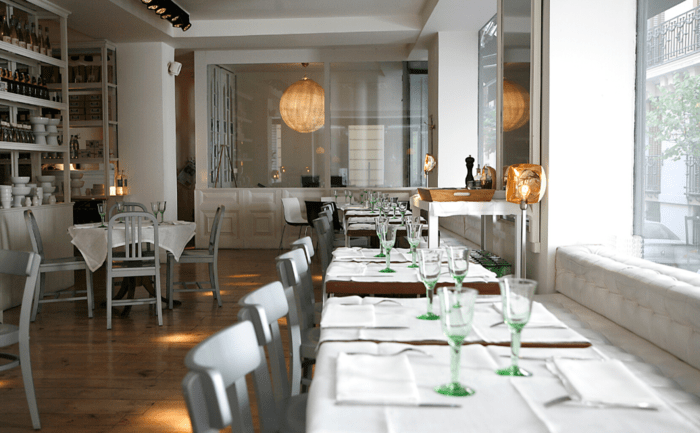 deco interior restaurante Bazaar en Madrid