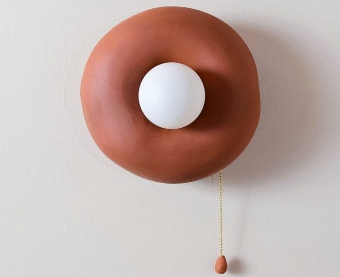 lampara diseño barro