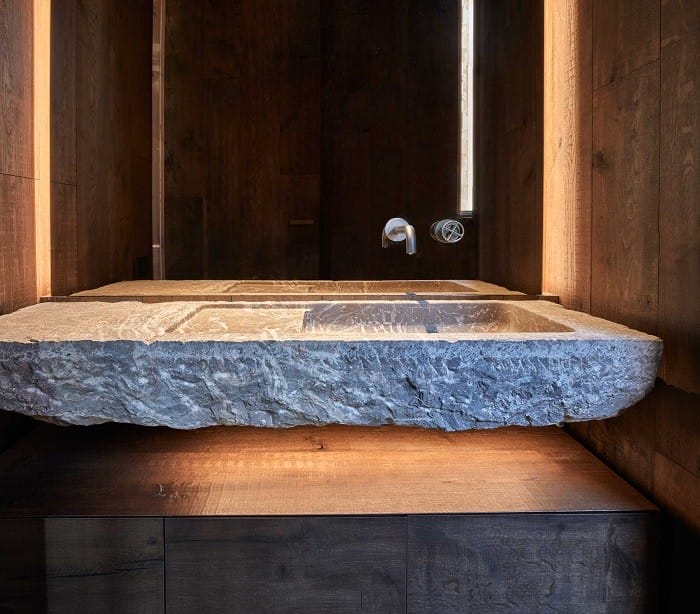 Lavabo de piedra de iberian modern house