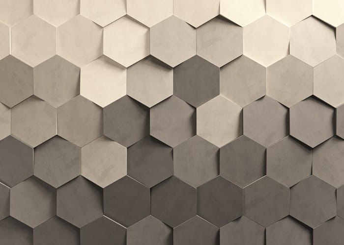 hexagonos pared baldosas