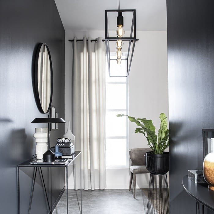 espejo lampara hall pasillo