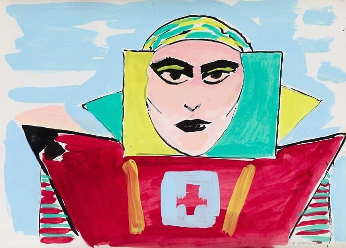 Pintura dibujo de una mujer