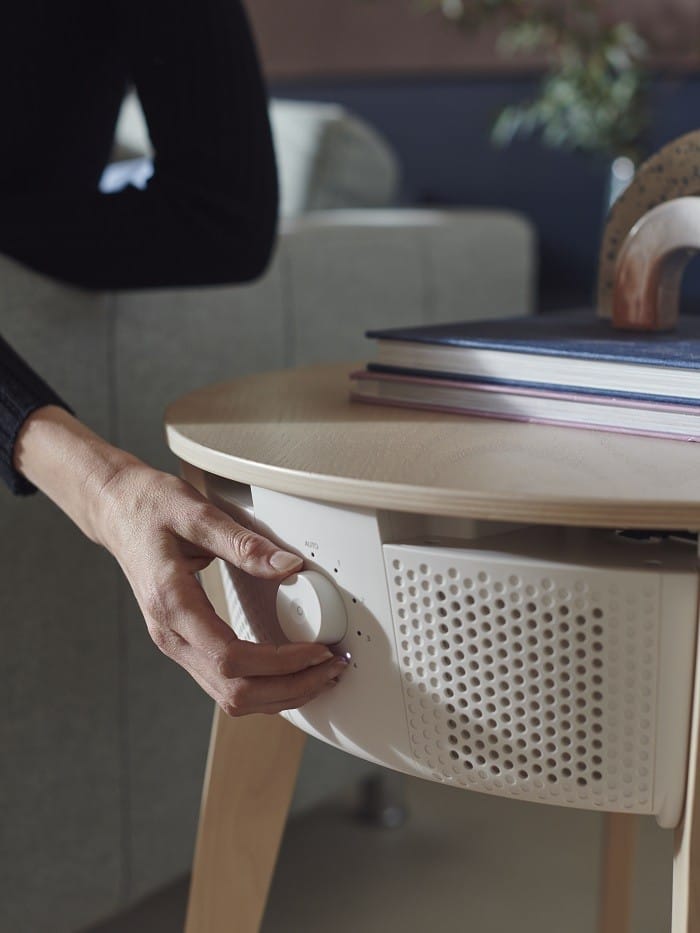 ruleta para nivel de velocidad del purificador de aire blanco de Ikea