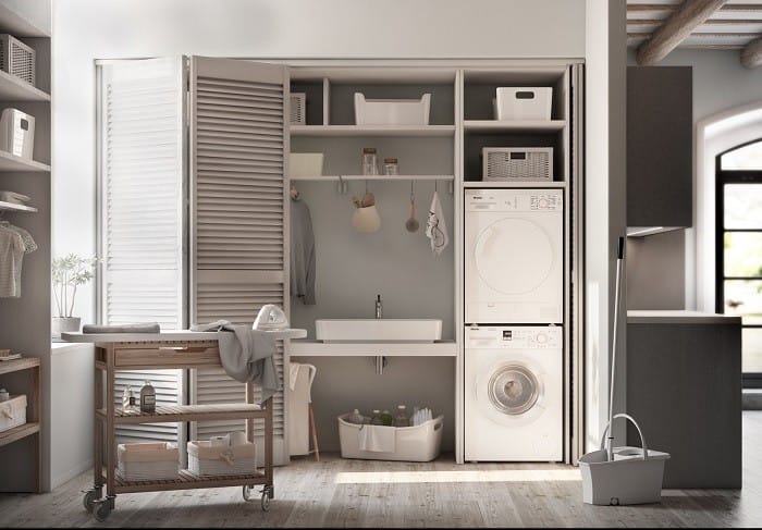 Cocina Rekker modelo Bakea con zona de planchado