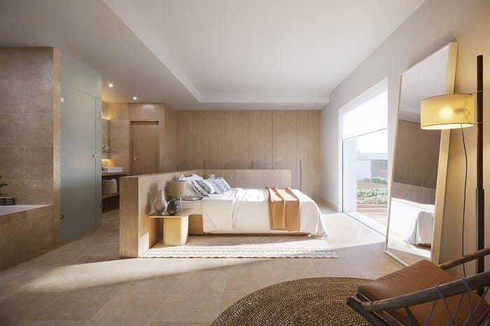 dormitorio de una vivienda de lujo de the white angel en Ibiza